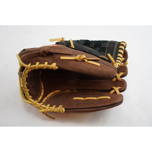 Rawlings Leather Baseball Glove RBG36BC 12.5 in Brown Right Hand Throw - Picture 6 of 7